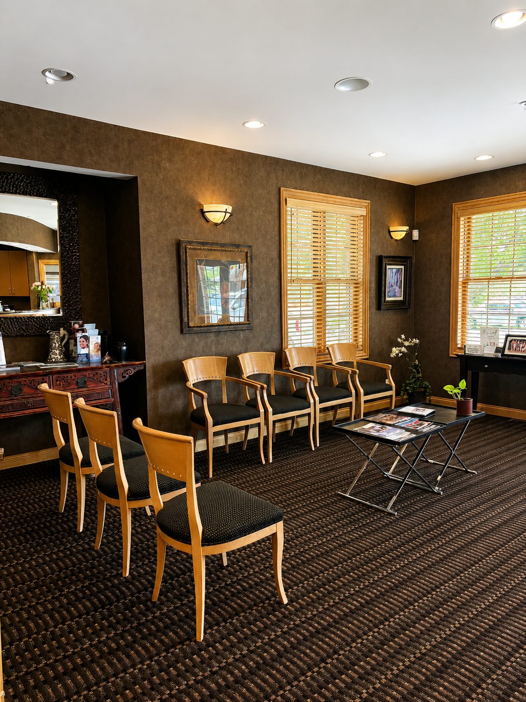 Comfortable patient seating area at our Frankfort office